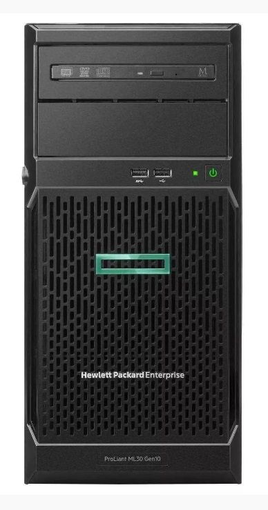 Сервер HPE ProLiant ML30 Gen10 Tower 4U (1xE-2224/4-core/3.4GHz/1x8Gb DDR4 2666MHz/S100i/noHDD LFF(4up)/noDVD/2x1Gb Eth/1x350W) P16926-421